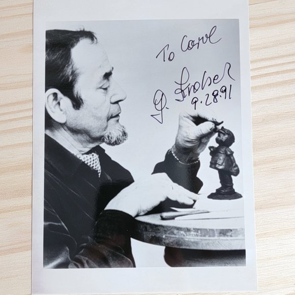 goebel hummel master sculptor autographed and dated photograph - Picture 1 of 2